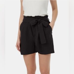 Tentree black paperbag shorts